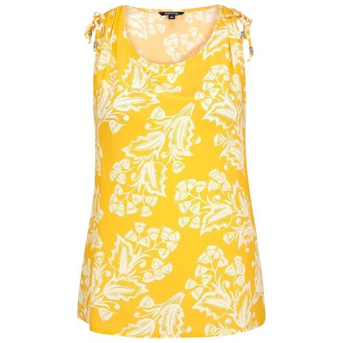 Comma sárga, mintás, ujjatlan női top – 38 130490309 - Comma