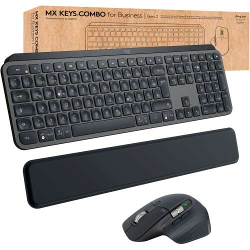 Logitech MX Keys Combo for Business Gen 2 drahtlose Tastatur und Maus, schwarz