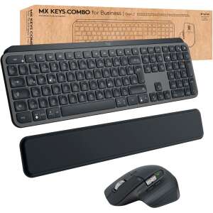 Logitech MX Keys Combo for Business Gen 2 tastatură wireless și mouse, negru - Logitech Tastaturi