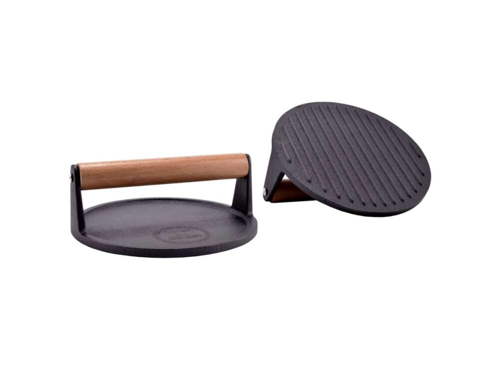 Liatinový lis na mäso / Žehlička na mäso okrúhla 18 cm