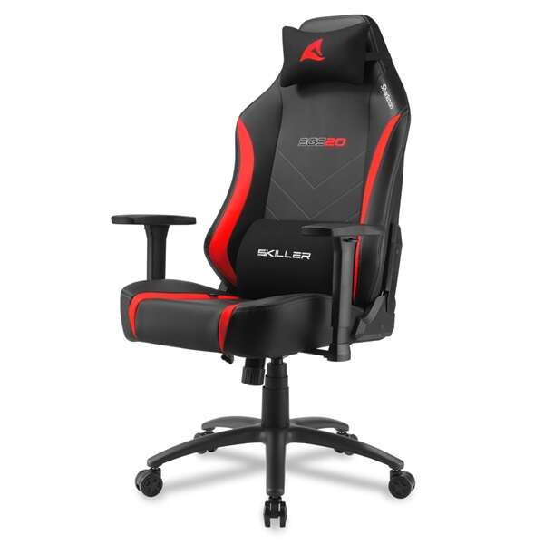 Sharkoon gamer szék - skiller sgs20 black/red (állítható magasság...