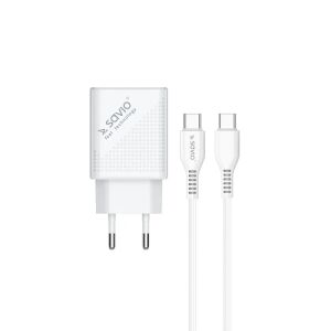 Savio LA-05 18W Стенно зарядно устройство с USB-C кабел - Зарядно устройство за кола