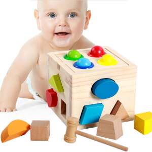 2 Az 1 Ben Fa Játékkalapács + Montessori Kalapács 77478633 Fejlesztő játék bölcsiseknek