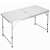 Springos camping table, white, aluminum, MDF