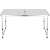 Springos camping table, white, aluminum, MDF