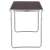 Springos folding table, dark brown, silver, camping table, picnic table, portable table, side view