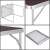 Springos folding table, dark brown, silver, camping table, picnic table, portable table, details