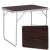 Springos folding table, dark brown, silver, camping table, picnic table, portable table