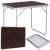 Springos folding table, dark brown, silver, camping table, picnic table, portable table