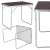 Springos folding table, dark brown, silver, camping table, picnic table, portable table, folded