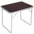 Springos folding camping table, dark brown and silver, 70x50x60 cm