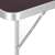 Springos folding table, dark brown, silver, camping table, picnic table, portable table, detail