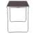 Springos folding table, dark brown, silver, camping table, picnic table, portable table, side view