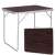 Springos folding table, dark brown, silver, camping table, picnic table, portable table