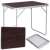 Springos folding table, dark brown, silver, camping table, picnic table, portable table