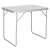 Springos Turistaasztal, folding camping table, aluminum frame, cream tabletop, 90x60x70 cm