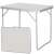 Springos Turistaasztal, folding camping table, aluminum frame, cream tabletop, 90x60x70 cm, folded