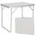 Springos Turistaasztal, folding camping table, aluminum frame, cream tabletop, 90x60x70 cm, folded