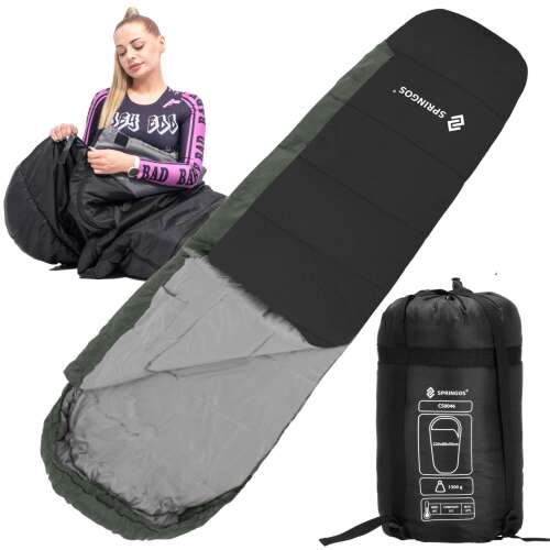 Springos camping sleeping bag with carrying bag