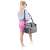 Woman carrying Springos thermal bag with shoulder strap, back view