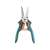 Gardena Harvesting Shears with Pliers Function, blue and black gardening shears with orange accents, isolated on white background