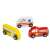 Melissa & Doug Holz-Stadtfahrzeuge Set, 3 Fahrzeuge: Schulbus, Krankenwagen, Feuerwehrauto