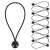 Springos black rubber bungee cord with ball, 10 pack