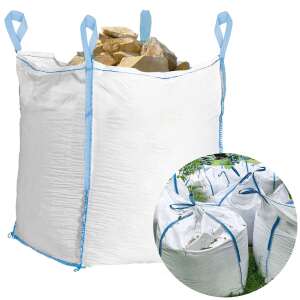 Springos Gartenabfallsack mit verstärkter Klappe 900l 100x92x92cm - Weiß