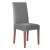 Springos velvet chair cover in gray, 3/4 view