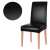 Springos universal chair cover, black leatherette, fits most chairs