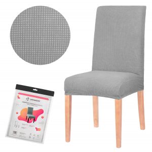 Springos grey embossed universal chair cover - Home Textile