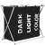 Springos 3-compartment laundry hamper with dark, light, and color labels