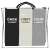 Springos 3-compartment laundry hamper with black, white, and gray fabric bags