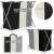 Springos 3-compartment laundry hamper with black, white, and gray fabric bags
