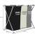 Springos 3-compartment laundry hamper with black, white, and gray fabric bags