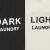 Close-up of 'Dark' and 'Light' Laundry Labels