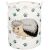 Springos storage basket with cute hedgehog and paw print design