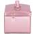 Springos pink jewelry box with handle, back view