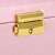 Springos jewelry box, pink, with gold accents, close-up of the lock