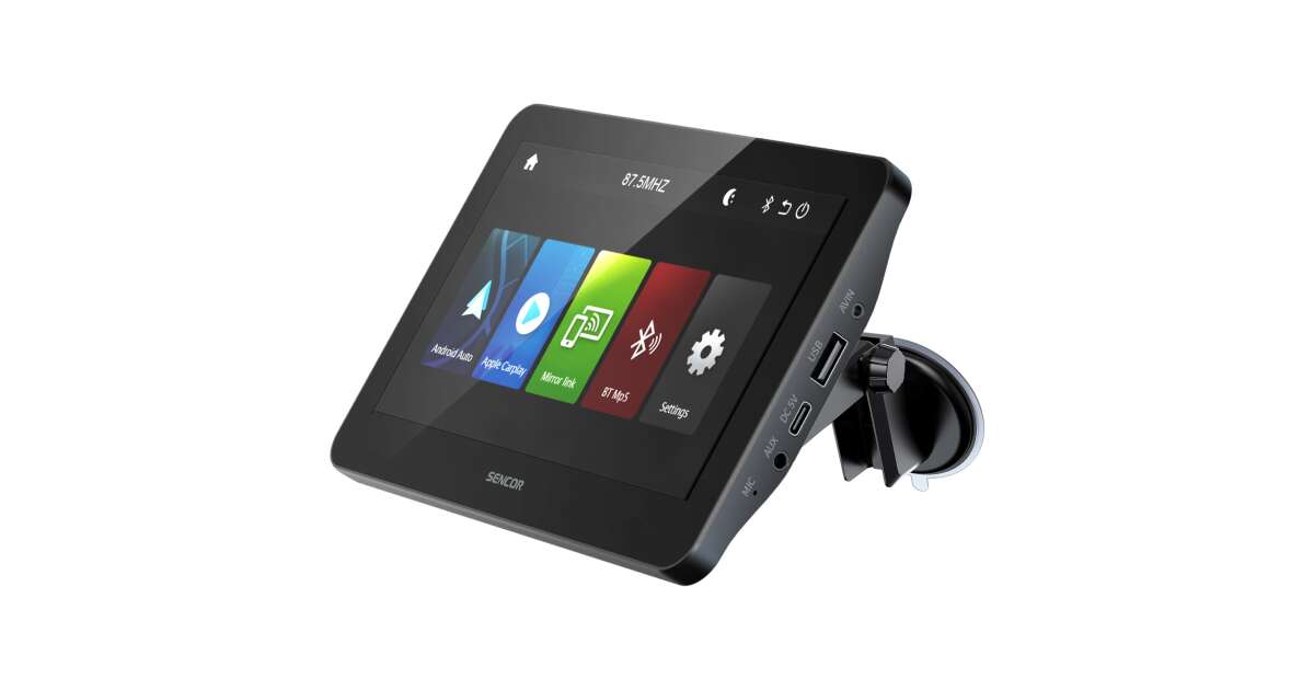 Touch Multimedia Display with Apple CarPlay/Android Auto, SCT M750BWT