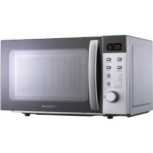Cuptor cu microunde Philco PMD 2010 S, 20L, 700W, cu grătar, cronometru, argintiu
