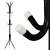 Black metal standing coat rack with 12 hooks, Springos