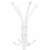 Close-up of the hooks on the white Springos standing coat rack