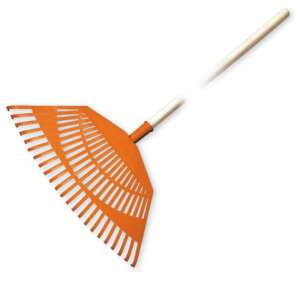 Bradas 55cm/23 teeth leaf rake with wooden handle, Quick Fit - Bradas