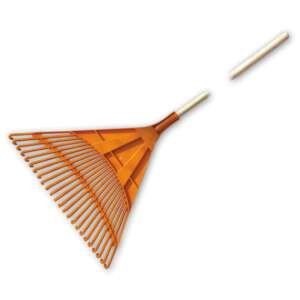 BR QUICK FIT 60cm/27 tooth leaf rake with wooden handle - Bradas