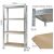 4 polcos fém állvány méretekkel, Salgó polc 150x75x30 cm