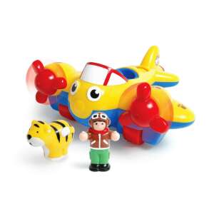 WOW Toys Johnny Džungľový lietadlo hračka lietadlo s pilotom a tigrami, push and go motor, rotujúce vrtule - Autá a vozidlá