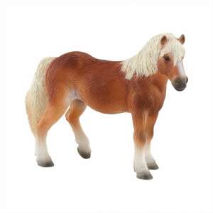Bullyland Haflinger mare toy figure, brown horse with blonde mane and tail - Bullyland