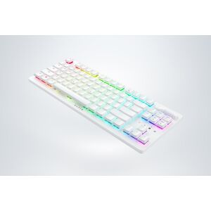 Kutni pogled na Razer DeathStalker V2 Pro TKL bijelu bežičnu tipkovnicu - Tipkovnica