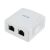 Gembird NCAC-2F5E-01 CAT5E FTP 2-portowa puszka natynkowa Widok z przodu